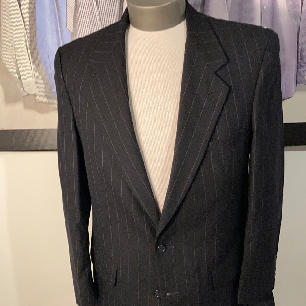 Burberry sports jacket black light gray stripes